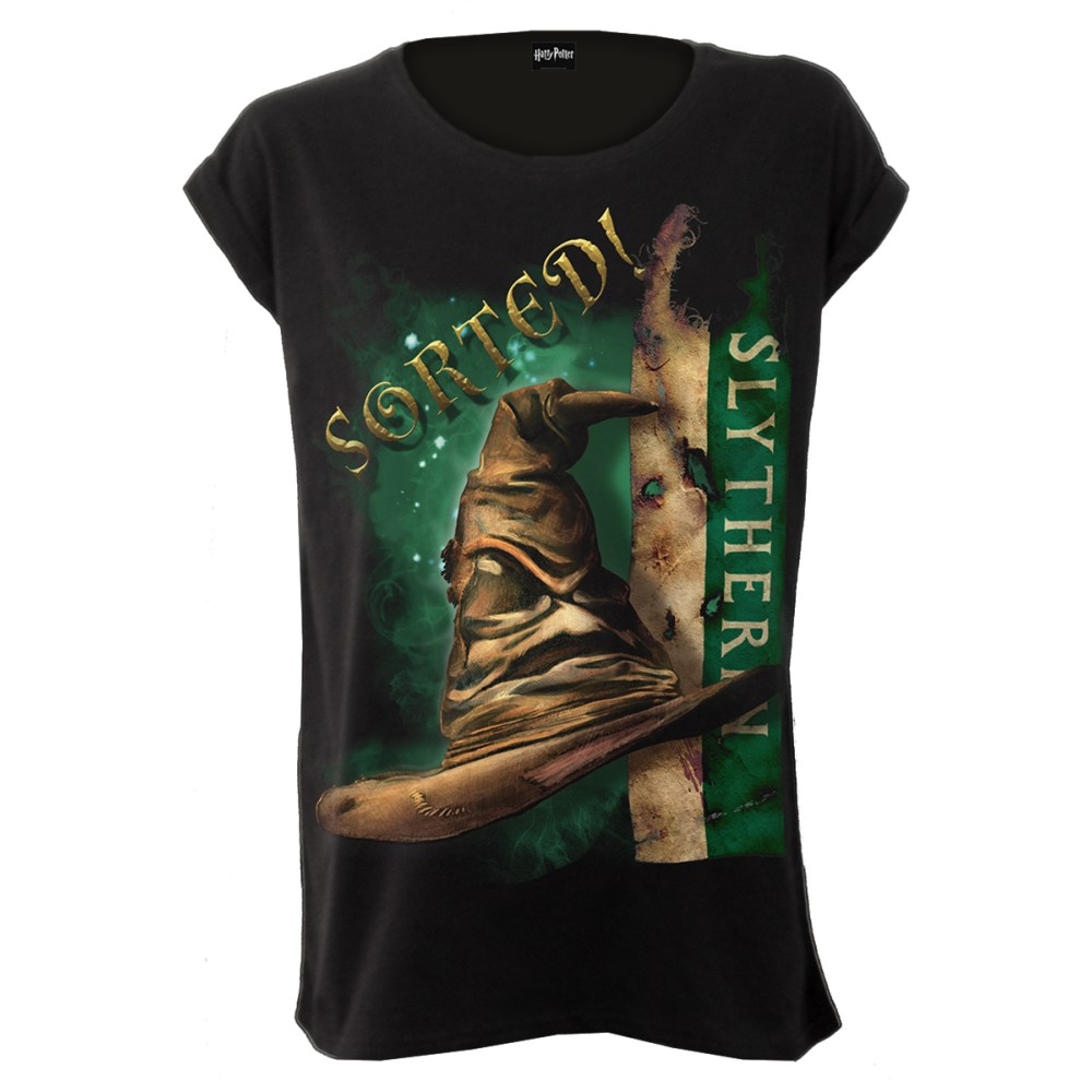 Spiral Harry Potter - Slytherin hat Top - Schwarz